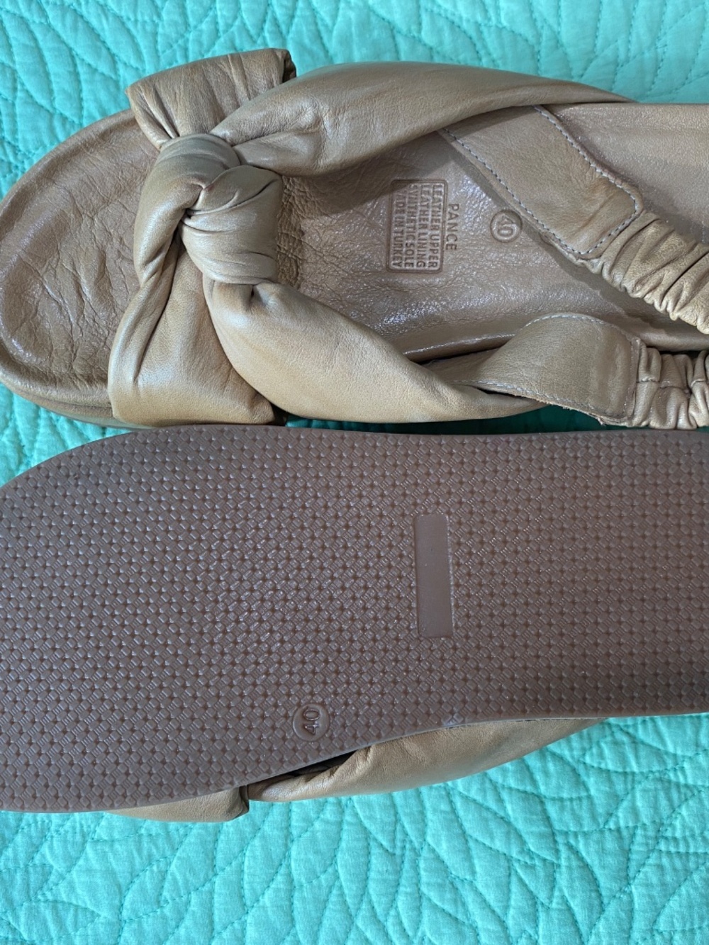 Silent D PANCE Cognac Leather Platform Sandals - Picture 3 of 3